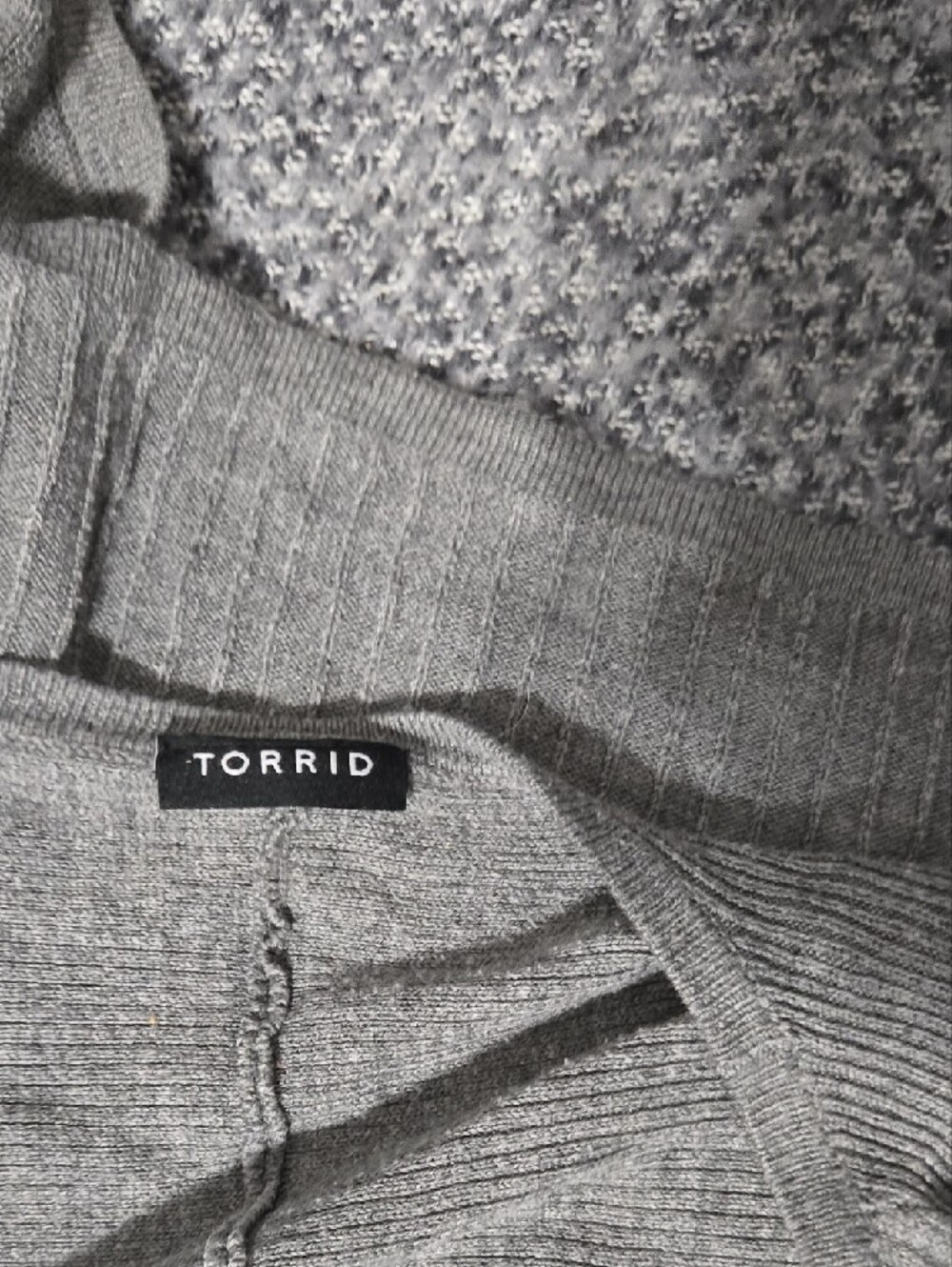 torrid Gray Open-Front Ribbed Cardigan - Picture 2 of 4